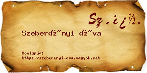 Szeberényi Éva névjegykártya